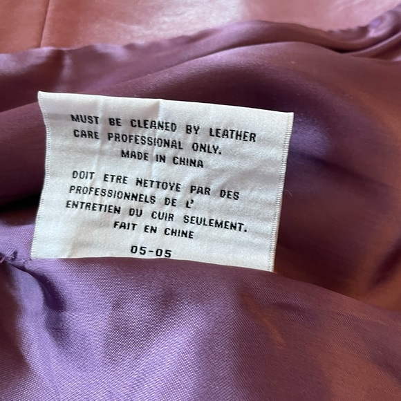 Pink Genuine Leather Jacker - Picture 6 of 9